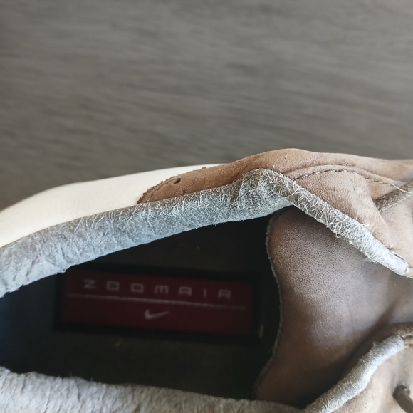 Nike Zoomair Whute and Brown Golf Shoes Size 7.5 Like New Spot On Toe - Picture 4 of 5